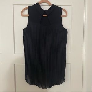 Etcetera black sleeveless blouse with pleated back